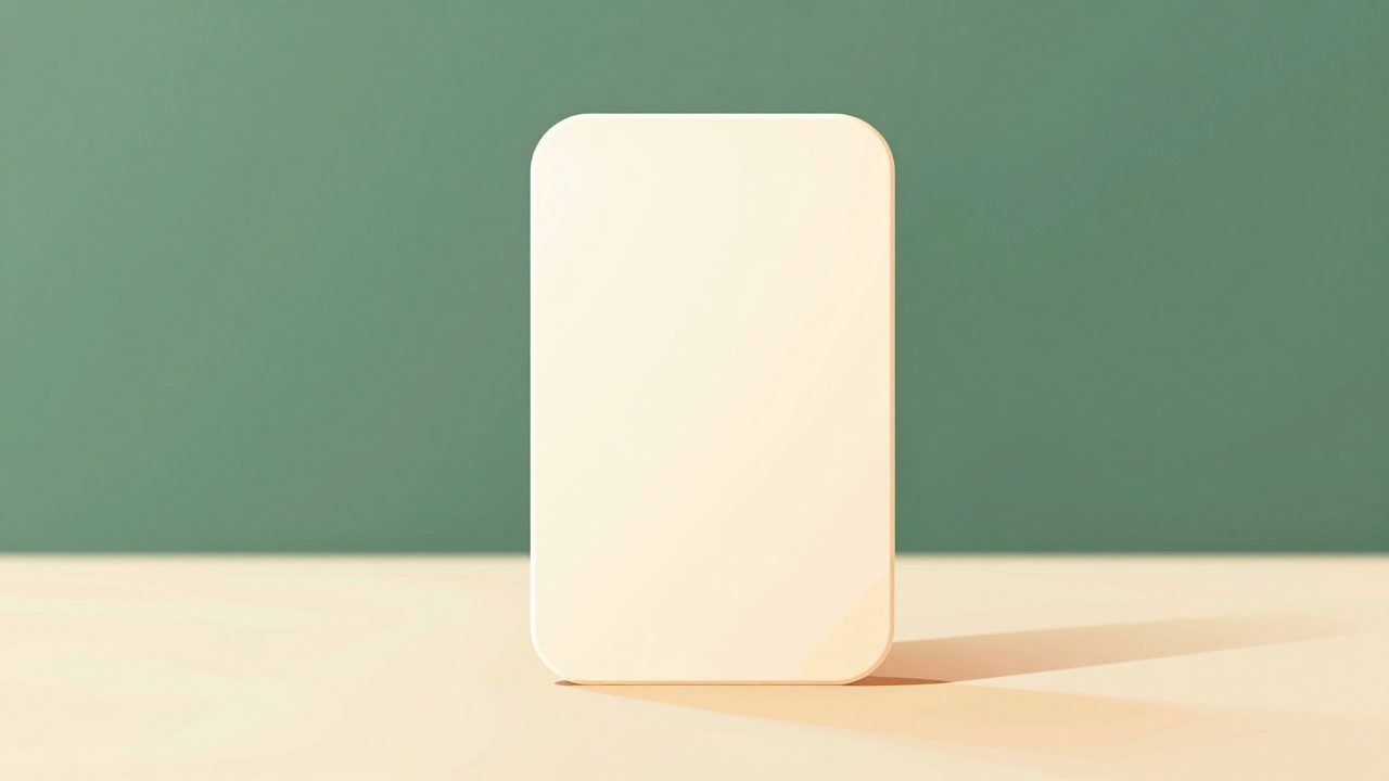 Soft illustration of an upright rounded rectangle glowing gently on a cream surface, representing the resident app in your pocket
