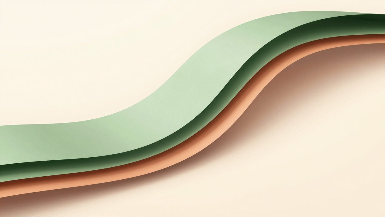 Soft illustration of paper-like sheets curving gently upward, representing an invoice clearing on its own